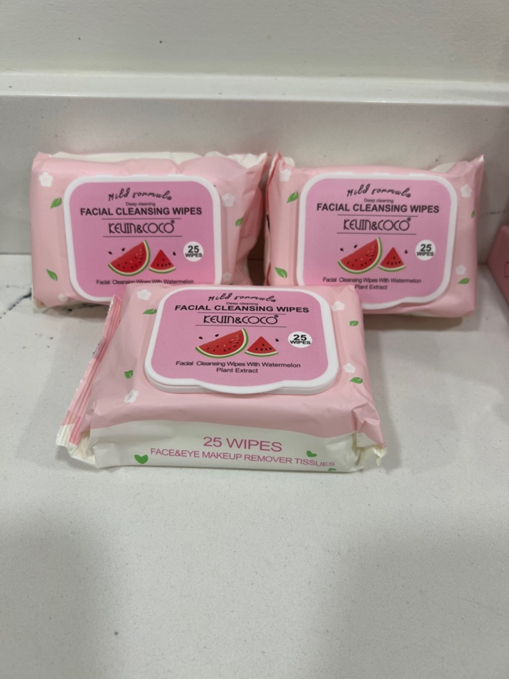 KEVIN&COCO Facial Cleansing Wipes - Pink Watermelon Pack